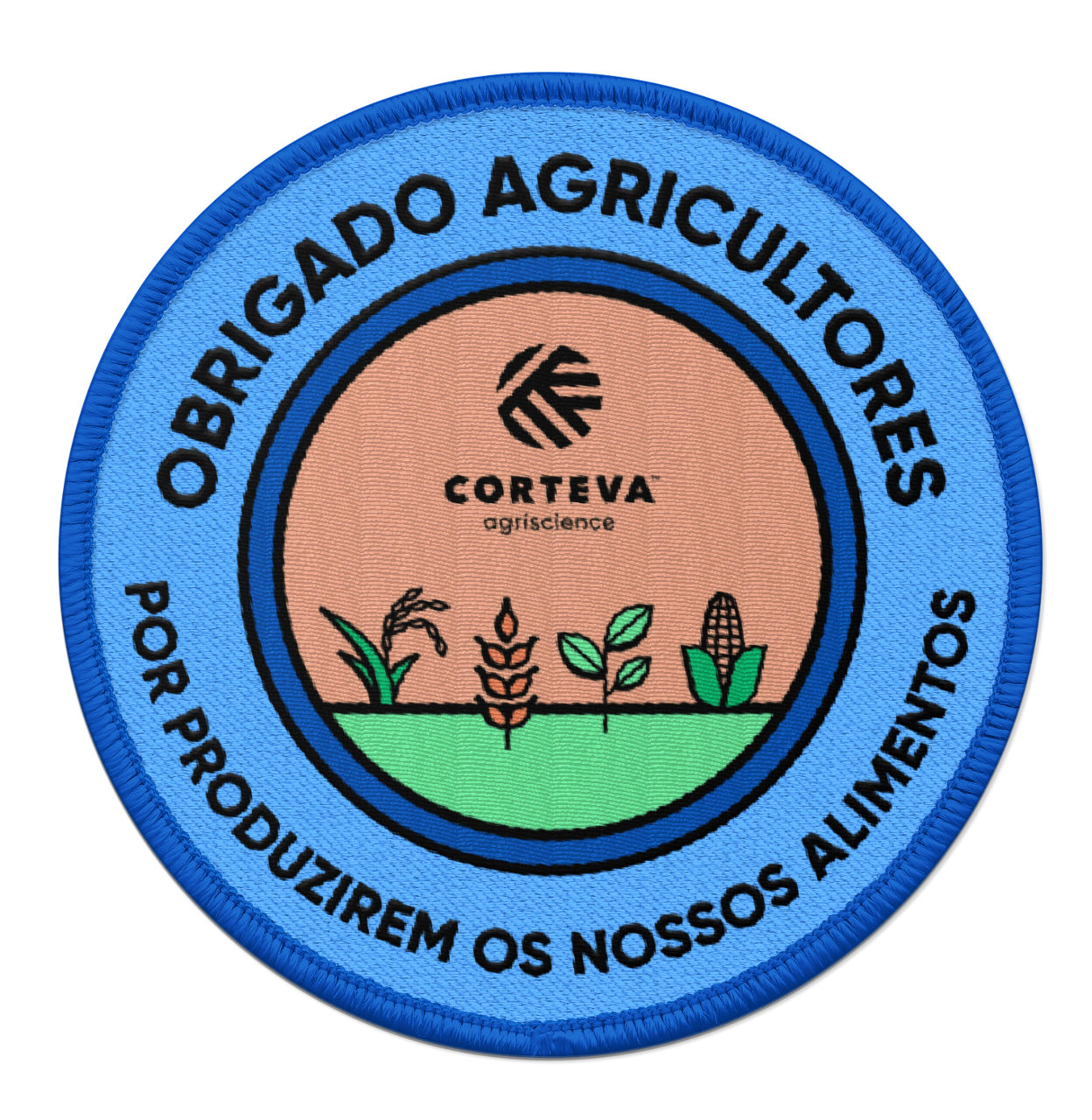 Carimbo Obrigado agricultores por cultivar nossa comida