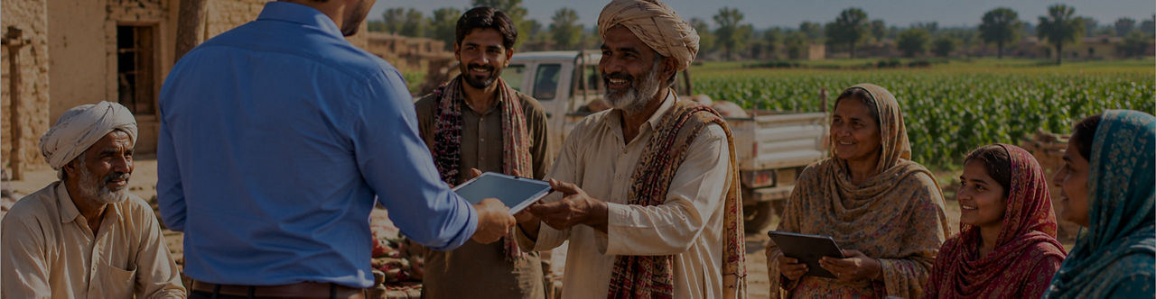 Father and Sons in Field