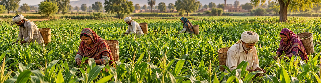 Farmers Harvesting Tea Leaves