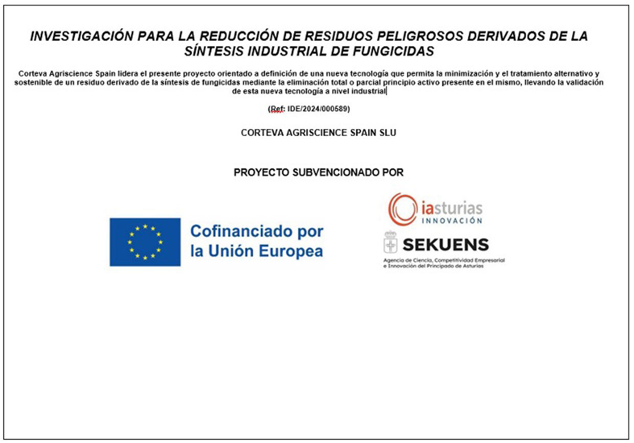 Reducción de residuos peligrosos Corteva Asturias