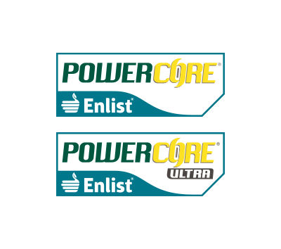 PowerCore Enlist logo r-ball padded