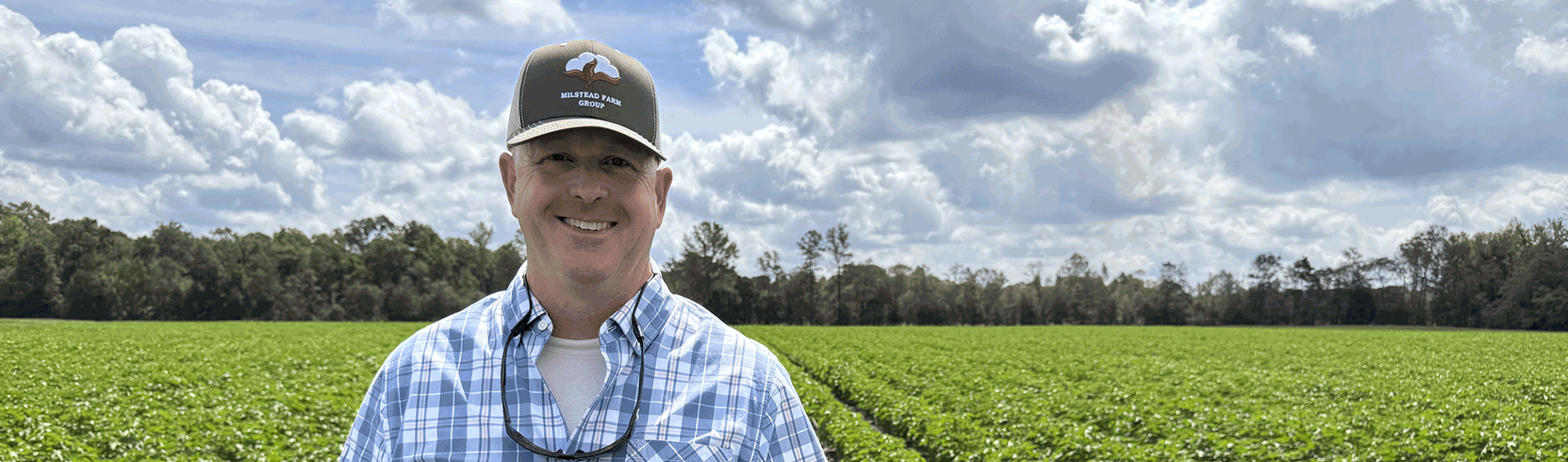 Shep Morris in a field