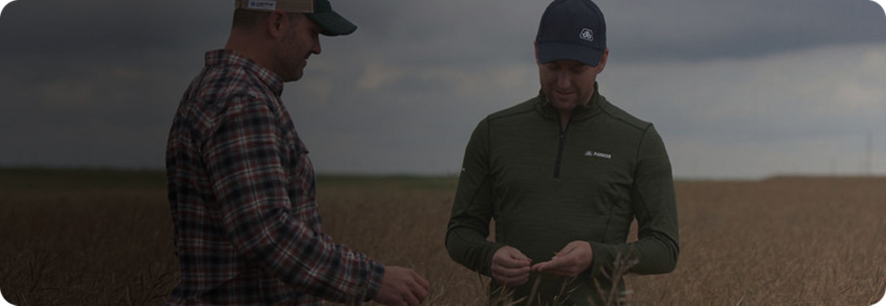 Farmer and Pioneer Rep In Field 