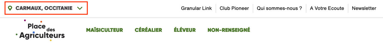 Sélectionner votre emplacement